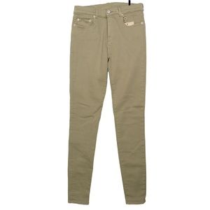 (+) PEOPLE Mid-Rise Skinny Jeans, Beige, Size: M |